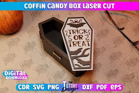Coffin Candy Boxes Bundle | Halloween Treats | Trick or Treat | Treat Boxes | CNC Files SVG The T Store Design 