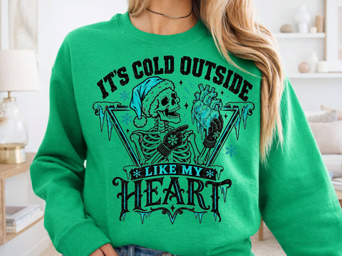 Cold Heart Skeleton Winter Christmas PNG SVG DesignDestine 