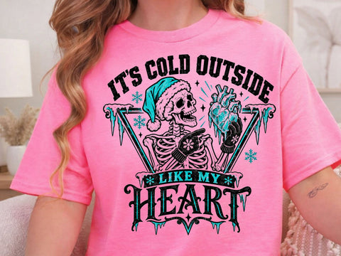Cold Heart Skeleton Winter Christmas PNG SVG DesignDestine 