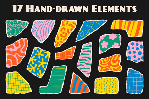 Collage Torn Paper Scraps PNG Clipart Sublimation Rin Green 