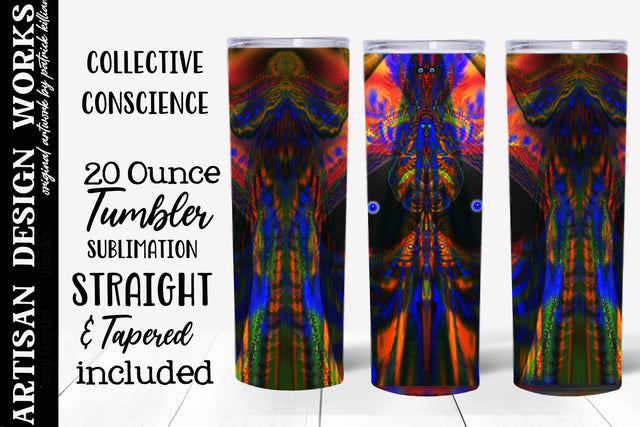 Collective Conscience 20 Oz Skinny Tumbler Sublimation Set Sublimation Whimsical Inklings 