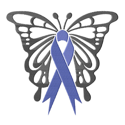Colon Cancer Embroidery Designs Bundle - 24 Designs, Colon Cancer Awareness Embroidery Patterns, Blue Awareness Ribbon PES Files Embroidery/Applique DESIGNS HappyDesignStudio 