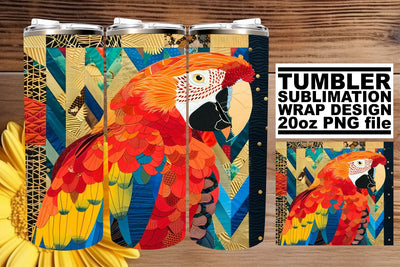 Color Burst Feathered Fiesta Tumbler Wrap - 20oz Sublimation Sublimation afrosvg 