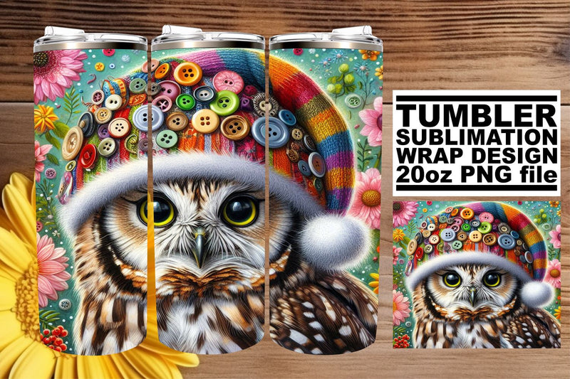 Color Burst Owl Tumbler Wrap: Bold Statement Sublimation afrosvg 