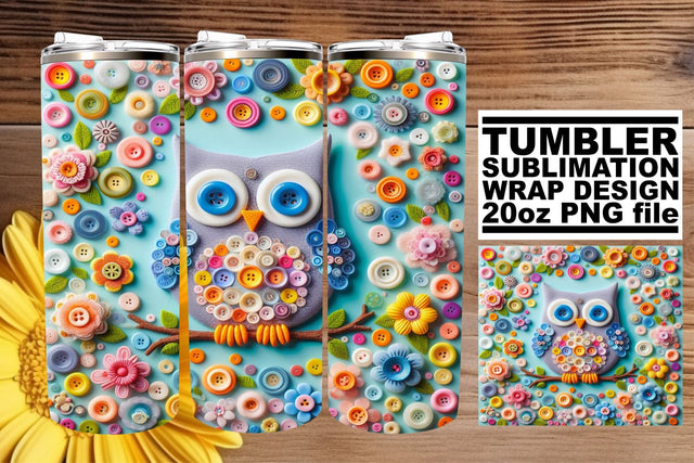 Color Burst Owl Tumbler Wrap: Burst of Energy Sublimation afrosvg 
