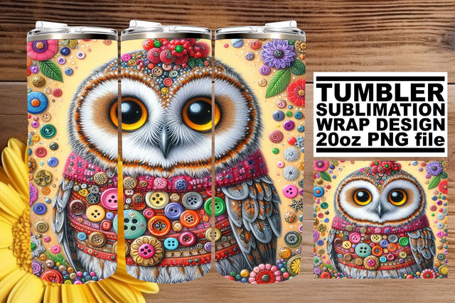 Color Burst Owl Tumbler Wrap: Eye-catching Sublimation afrosvg 