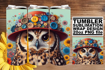 Color Burst Owl Tumbler Wrap: Vivid Imagery Sublimation afrosvg 