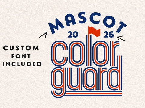 Color Guard SVG, Mascot Team Template Shirts SVG DesignDestine 