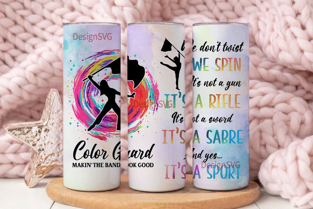 Color Guard Tumbler Stainless Steel 20oz, Funny Color Guard Gifts For Birthday Christmas, Flag Corps Gif Sublimation DesignSVG 
