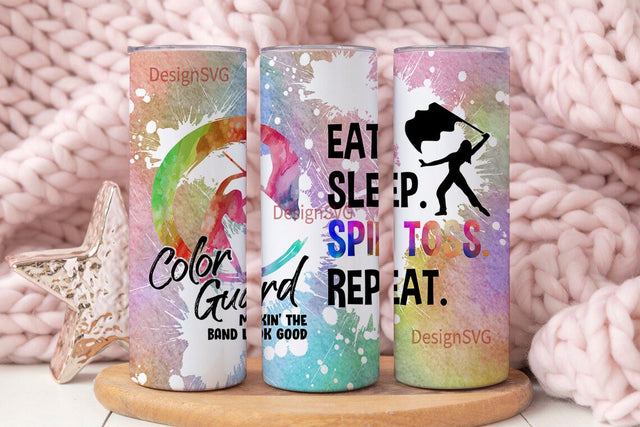 Color Guard Tumbler Stainless Steel 20oz, Funny Color Guard Gifts For Birthday Christmas, Flag Corps Gif Sublimation DesignSVG 
