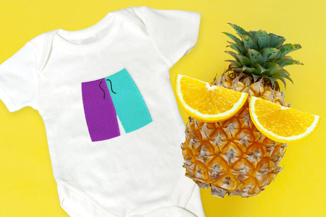 Colorblock Swim Trunks Shorts Mini Embroidery Embroidery/Applique DESIGNS Designed by Geeks 