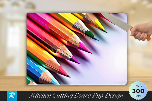 Colored Pencils Cutting Board Sublimation Regulrcrative 