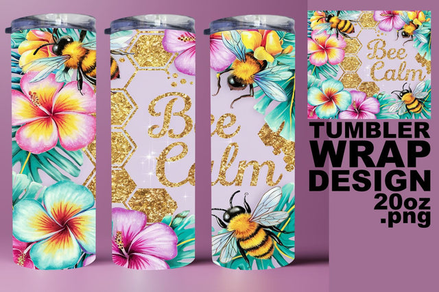 Colorful 20oz design, great for sublimation fun! , Bee Sublimation HoodArtCraft 