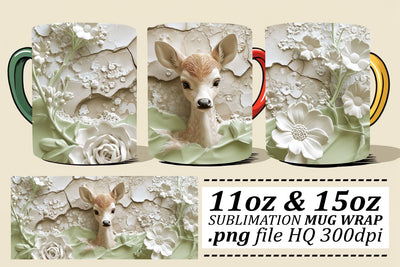 Colorful 3D Animal Mug Wraps for Sublimation Sublimation afrosvg 