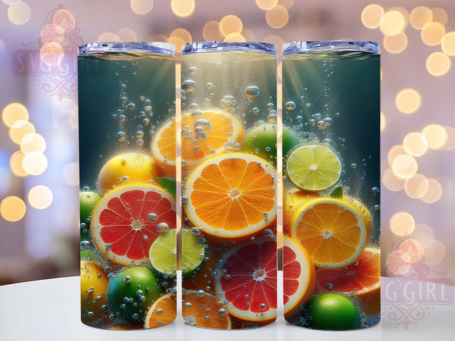 Colorful 3D Tropical Fruit Tumbler, Summer Fruit Wrap, 20oz Fruit Sublimation, Realistic Fruit Design, Juicy Fruit Tumbler, Tropical Fruit Wrap, Colorful Fruit Tumbler Sublimation SvggirlplusArt 