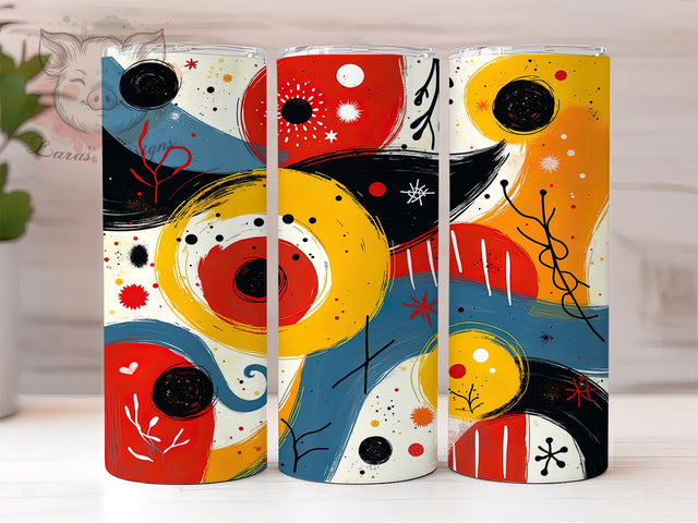Colorful Abstract 20oz Tumbler Wrap, Colorful Art Design, Vibrant Pattern Mug, Modern Aesthetic Cup, Artistic Paint Swirl Wrap, Trendy Abstract Print, Sublimation Tumbler Wrap Sublimation Lara' s Designs 
