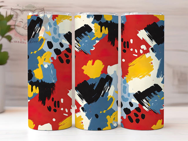 Colorful Abstract 20oz Tumbler Wrap, Colorful Art Design, Vibrant Pattern Mug, Modern Aesthetic Cup, Artistic Paint Swirl Wrap, Trendy Abstract Print, Sublimation Tumbler Wrap Sublimation Lara' s Designs 