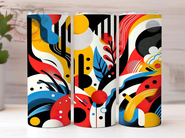 Colorful Abstract 20oz Tumbler Wrap, Colorful Art Design, Vibrant Pattern Mug, Modern Aesthetic Cup, Artistic Paint Swirl Wrap, Trendy Abstract Print, Sublimation Tumbler Wrap Sublimation Lara' s Designs 