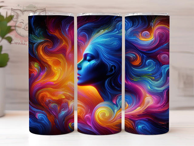 Colorful Abstract Art Tumbler, Bright Artistic Pattern, Abstract Art Tumbler, 20Oz Sublimation Wrap, Vibrant Pattern Design, Color Splash Art, Tumbler Sublimation Sublimation Lara' s Designs 