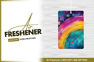 Colorful Abstract Rainbow with Flowers and Decorative Elements Sublimation Regulrcrative 
