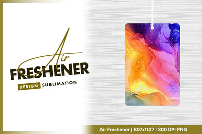 Colorful abstract swirls modern decorative air freshener png Sublimation Regulrcrative 