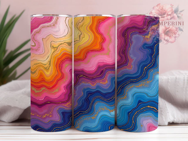 Colorful Alcohol Tumbler Wrap, Alcohol Tumbler, Pink and Gold Design, Teal Drinkware, 20oz Tumbler Wrap, Sublimation Art, Party Gift, Colorful Beverage Container Sublimation Li Zamperini 