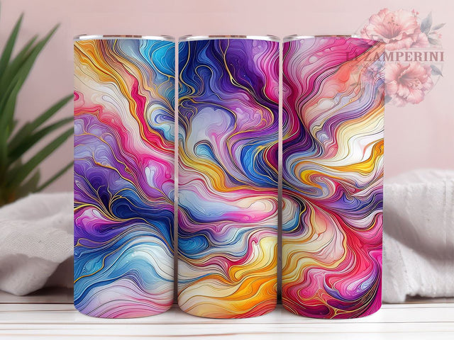 Colorful Alcohol Tumbler Wrap, Alcohol Tumbler, Pink and Gold Design, Teal Drinkware, 20oz Tumbler Wrap, Sublimation Art, Party Gift, Colorful Beverage Container Sublimation Li Zamperini 