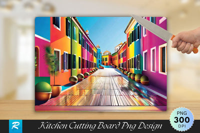 Colorful Architecture Cutting Board Sublimation Regulrcrative 
