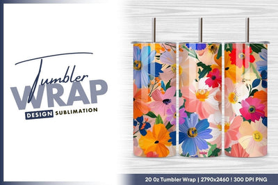 Colorful artistic floral pattern seamless illustration Sublimation Regulrcrative 