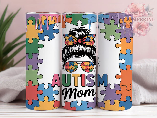 Colorful Autism Mom Sun Tumbler, Messy Sun Sublimation Design, Colorful Autism Art, 20oz Autism Awareness Tumbler, Whimsical Mom Mug, Bright Sun Cup, Supportive Autism Wrap Sublimation Li Zamperini 