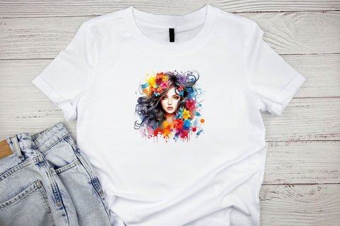Colorful Beautiful Girl Sublimation Bundle Sublimation Designangry 