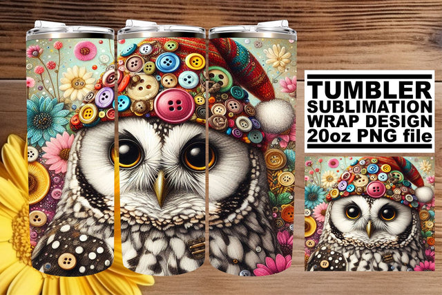 Colorful Bird Owl Tumbler Sublimation Wrap Sublimation afrosvg 