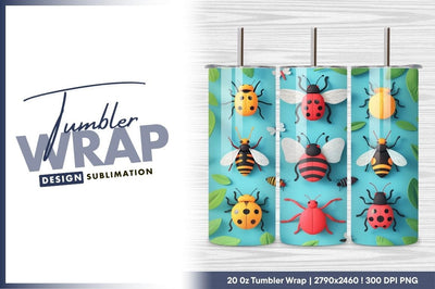 Colorful bugs and butterflies flat lay illustration Sublimation Regulrcrative 