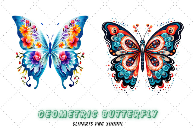 Colorful Butterflies, Butterfly Clipart PNG, Watercolor Butterfly Clipart, Butterfly Bundle Illustrations, Commercial License Sublimation FloridPrintables 