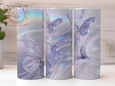 Colorful Butterfly Art Tumbler, Colorful Wings, Elegant Design, Nature Theme, Vibrant Pattern, 20Oz Tumbler, Sublimation Wrap Sublimation Lara' s Designs 