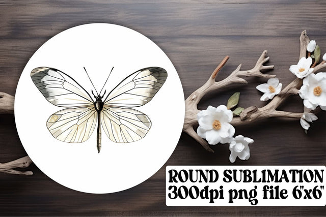 Colorful Butterfly Circle Sublimation for Keychains & Car Accessories Sublimation afrosvg 