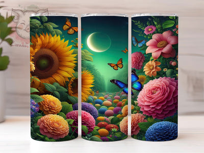 Colorful Butterfly Floral Tumbler, Colorful Tumbler, Rustic 20oz Wrap, Sublimation Design, Stylish Gift Idea, Nature Butterfly Wrap, Country Floral Tumbler Sublimation Lara' s Designs 