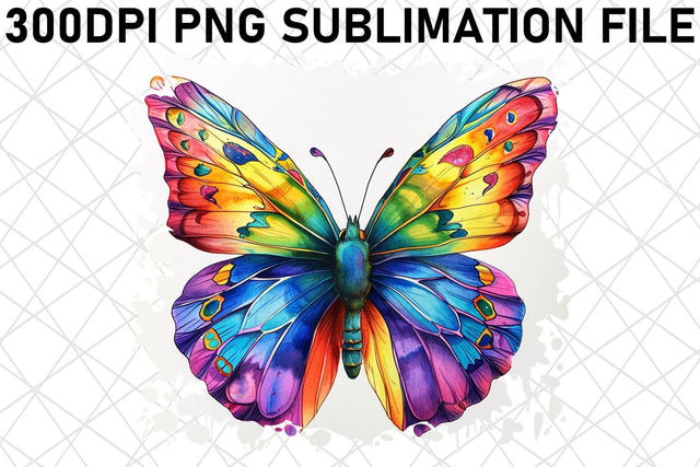 Colorful Butterfly PNG Bundle Sublimation afrosvg 