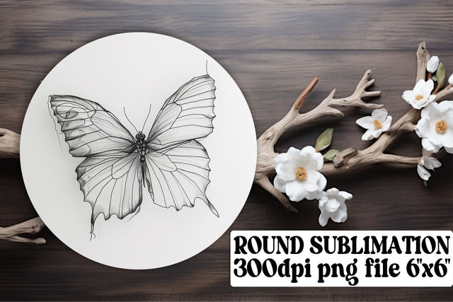 Colorful Butterfly Sublimation Circle for Keychains and Car Accessories Sublimation afrosvg 