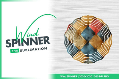 Colorful Buttoned Leather Pattern Wind Spinner Round Png Sublimation Regulrcrative 