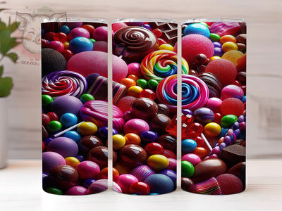 Colorful Candy Fun Tumbler Wrap, Colorful Cup Design, Sweet Treat PNG, 20oz Tumbler Sublimation, Fun Drinkware Wrap, Bright Tumbler PNG, Cute Candy Design Sublimation Lara' s Designs 