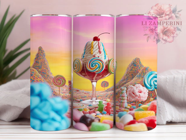 Colorful Candy Land Tumbler, Whimsical Tumbler Design, Colorful Candy Print, 20Oz Sublimation Wrap, Sweet Candy Pattern, Pastel Candy Theme, Tumbler Sublimation Sublimation Li Zamperini 