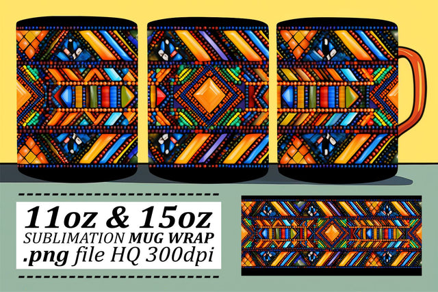 Colorful Celebration on Your Mugs Sublimation afrosvg 