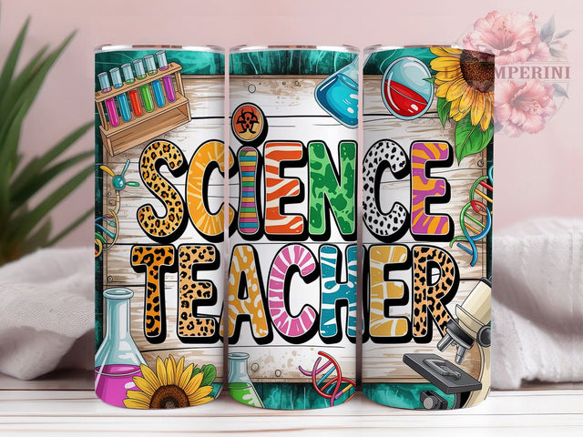 Colorful Chemistry Beaker Tumbler, Chemistry Lab Tumbler Wrap, 20Oz Sublimation PNG, Bright Science Tumbler, Chemistry Teacher Gift, Fun Lab Beaker Design, Science Tumbler Sublimation Li Zamperini 