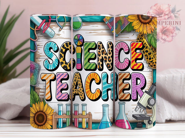 Colorful Chemistry Beaker Tumbler, Chemistry Lab Tumbler Wrap, 20Oz Sublimation PNG, Bright Science Tumbler, Chemistry Teacher Gift, Fun Lab Beaker Design, Science Tumbler Sublimation Li Zamperini 