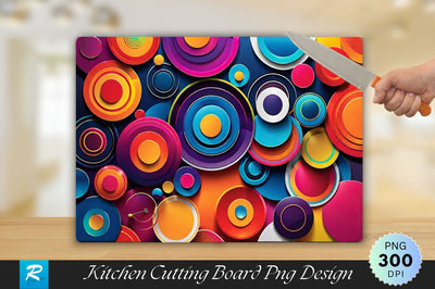 Colorful Circle Shape Background Cutting Board Sublimation Regulrcrative 