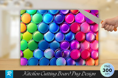 Colorful Circular Background Cutting Board Sublimation Regulrcrative 