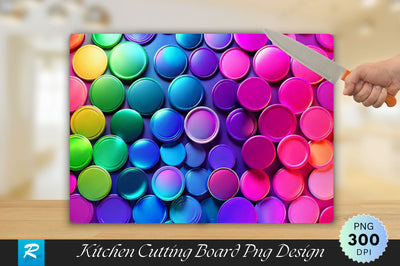 Colorful Circular Background Cutting Board Sublimation Regulrcrative 