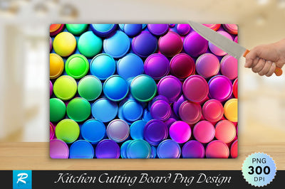 Colorful Circular Background Cutting Board Sublimation Regulrcrative 