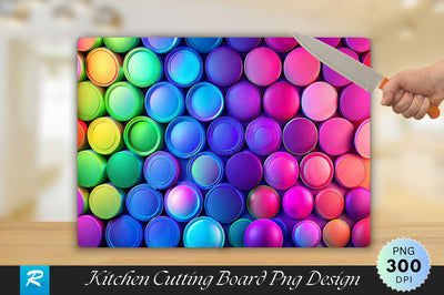 Colorful Circular Background Cutting Board Sublimation Regulrcrative 